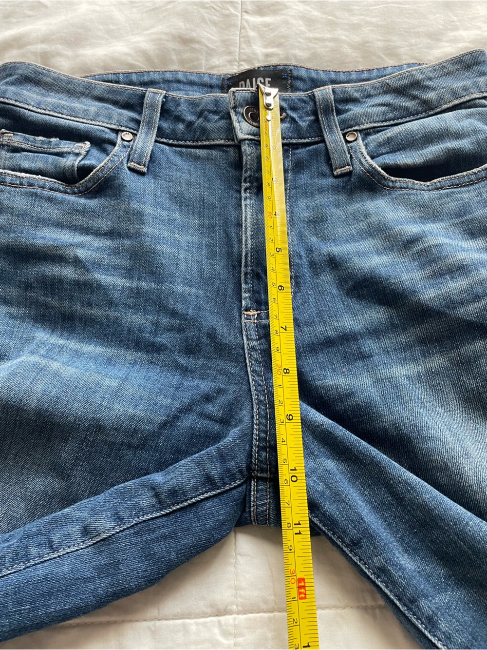 Paige Nellie Wide Leg Cropped Culotte Jeans 26 Effie Blue Casual Classic Chic - Picture 11 of 12